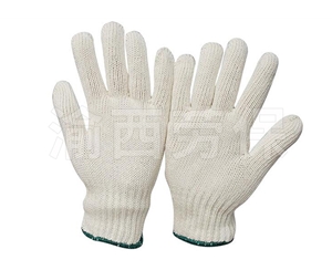 白色织线手套